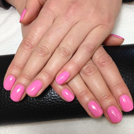 Acrylic nail Pink Colour